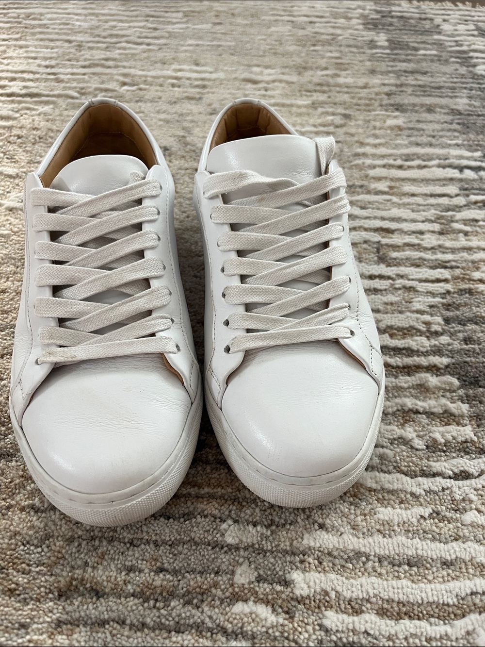 THURSDAY BOOTS Classic White Leather Sneakers Size 6